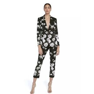 NWT Alice & Olivia black floral pant
